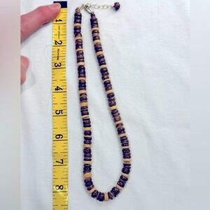 Brown wooden beaded necklace